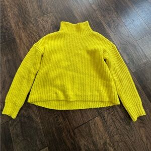 Anthropologie Bright Yellow Turtleneck Sweater